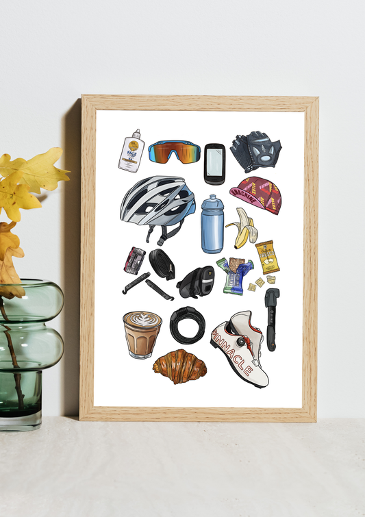 Cycling & Coffee - A4 or A3