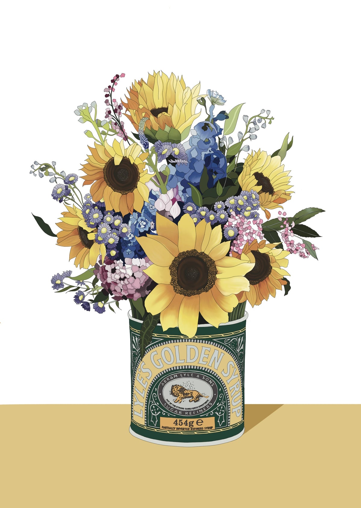 Golden Syrup & Sunflower bouquet- A4 or A3