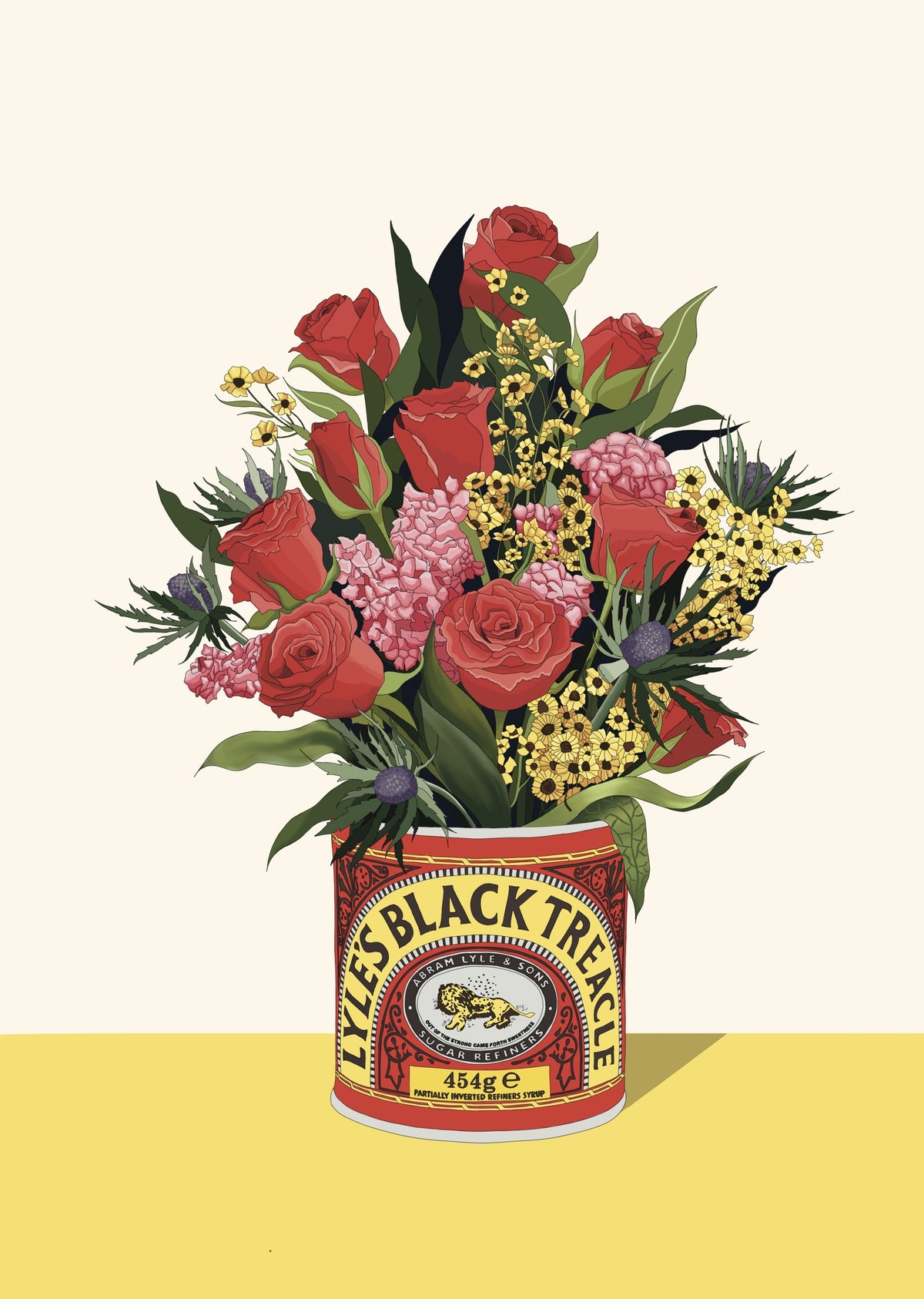 Black Treacle & Red Roses bouquet- A4 or A3