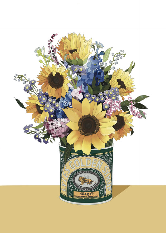 Golden Syrup & Sunflower bouquet- A4 or A3